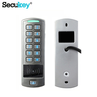 Système de contrôle d'accès autonome étanche en métal avec clavier rétroéclairé et bouton de sonnette, carte IC 125KHz 13.56MHz, code, 600 utilisateurs