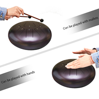 Jinfang High Purity 6-12inch 10 Notes Steel Tongue Drum Handpan Tank Drum Professional Percussion Instrument