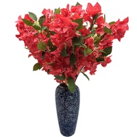 Bougainvillier artificiel fait à la main fleur glabra rouge rose fuchsia violet corail noël décoratif soie fausse fleur Spectabilis