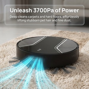 เครื่องดูดฝุ่นหุ่นยนต์อัจฉริยะ แรงดูด 3500Pa ควบคุมผ่านแอพ/เสียง ชาร์จอัตโนมัติ ถูพื้นแบบเปียก/แห้ง ใช้พอร์ต USB เหมาะสำหรับใช้ในบ้านและโรงแรม - Product Image 2