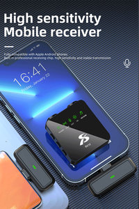 Micrófono Lavalier Inalámbrico SX10 con Cancelación de Ruido, 16 Horas de Batería, Grabación de Audio y Video, Uso en Escritorio, iPhone y Android - Product Image 4