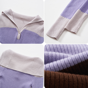 Fabricante de Prendas de Punto, Suéter Personalizado Informal de Lana Antiarrugas con Patrón de Rayas para Otoño e Invierno, de Manga Larga - Product Image 5