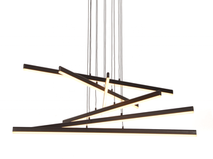Luces colgantes LED, candelabro lineal grande para interiores, iluminación moderna para escaleras, luces colgantes para el hogar, comedor, sala de estar y dormitorio - Product Image 5