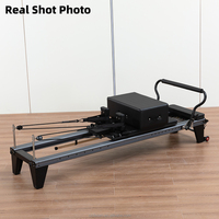 Lit de Pilates Reformer Portable et Réglable en Alliage d'Aluminium Robuste avec Kit d'Accessoires Complet, Ressorts Allemands, pour Usage Commercial et Domestique, pour le Renforcement du Corps