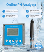 Capteurs de pH à électrodes YCH, analyseurs de pH en ligne, plage de pH 0,0-14,0, température 0~80°C pour l'aquaculture et le traitement des eaux usées