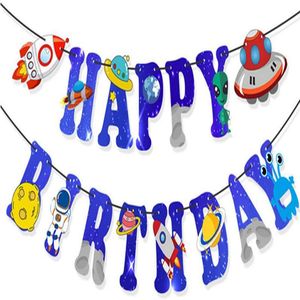 Kit de ballons spatiaux : Bannière Ciel Étoilé, Ballons Fusée et Pilote, Décoration de Fête d'Anniversaire pour Bébé - Product Image 5
