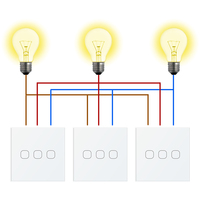 Nouvelle conception, panneau tactile WiFi, télécommande, maison intelligente, commande vocale Alexa Google, étanche, interrupteur mural tactile 240V