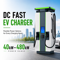 Nueva Estación de Carga Rápida para Vehículos Eléctricos ETplus de 30KW-480KW CC con Interfaz CCS, OCPP1.6J/2.0.1, IP55, Soporte de Piso y Doble Conector