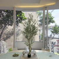 Grand Arbre d'Olivier Artificiel Géant en Plastique Unique 210cm - Plante Artificielle Écologique Premium pour Décoration de Mariage, Salon et Bureau
