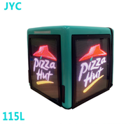 Boîte de livraison pour moto en fibre de verre FRP avec écran LED, système de chauffage, capacité de 115 L, sac à dos pour livraison de nourriture et de pizzas