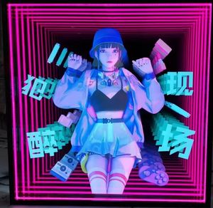 Dernière conception 3D Abyss Infinity miroir LED lumière bureau hôpital magasins transformateur prise batterie alimentation - Product Image 4