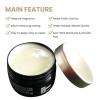 Pommade Coiffante Fixation Forte Marque Blanche pour Hommes - Cheveux Bouclés & Extensions Fini Brillant Végétalien