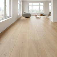 Parquet en chêne blanc d'ingénierie de 12 pouces de large, surface lisse, design moderne pour salon