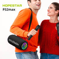 HOPESTAR P32 MAX 55W Altavoz Inalámbrico Portátil con Bluetooth, Resistente al Agua, Luz LED, TWS, TF, USB, AUX, FM, Bajos Profundos, Larga Duración de Reproducción