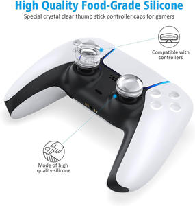 Denetleyici Thumbstick sapları uzatıcılar <span class=keywords><strong>Xbox</strong></span> One serisi X/S PS5 PS4 anahtarı Pro kristal temizle silikon başparmak kavrama Joystick Caps - Product Image 2