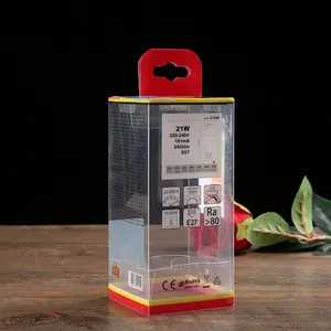 Personalizado limpar PET PVC PP folding caixa de embalagem caixa de embalagem de plástico lâmpada LED