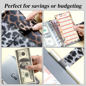 Quaderno A6 Creativo con Stampa Leopardata, a Fogli Mobili, con Chiusura a Cerniera - Edizione Regalo - <span class=keywords><strong>Libro</strong></span> per <span class=keywords><strong>il</strong></span> Budget e la Gestione del Contante - Product Image 3