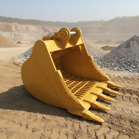 Saringan Bak Excavator Doosan DX230 Kustom, Bahan Q345B, Dilas, Warna Kuning, Suku Cadang, Garansi 1 Tahun