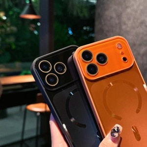 Funda Magnética Original AG de Vidrio Esmerilado Mate para Teléfono Móvil iPhone 17 16 15 14 Pro Max, Cubierta Trasera con Lente de Cámara Colorida Aurora - Product Image 3