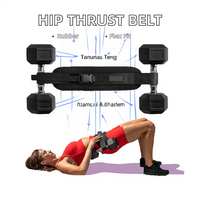 Ceinture de maintien ajustable en caoutchouc pour entraînement des hanches, avec poids intégrés, pour fitness, haltères, barres et ponts de hanche