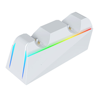 Nouvelle station de charge pour manette avec lumière LED RGB, station de charge double, charge rapide en 2h, support pour manette PS5 et Edge
