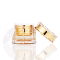 Pot de crème pour le visage en plastique doré, 30g, 50g, pour soins de la peau, emballage plastique pour cosmétiques, bouteille de lotion liquide