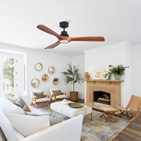 Ventilateur de plafond intérieur minimaliste de style nordique, 3 pales, moteur DC, pour salon, bureau, ventilateur de plafond décoratif