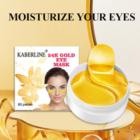 Patchs de gel pour les yeux au collagène or 24 carats, masques hydrogel, ensemble de patchs naturels anti-âge pour le contour des yeux