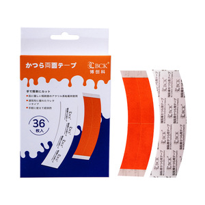 Bande adhésive latérale pour cheveux Bck Ab, 36 pièces, orange, courbée, qualité salon, imperméable, résistante à la transpiration, pour hommes - Product Image 4