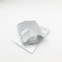 Sachet Doypack non imprimé avec fermeture éclair, en feuille d'aluminium, emballage barrière pour boissons, surface pour impression par héliogravure