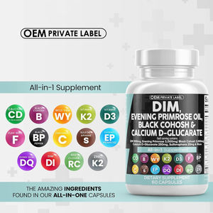 Dim Capsules Met Teunisbloem Black Cohosh Calcium D-Glucaraat Sulforafaan Vlaszaad Extract Supplement Hormonale Ondersteuning - Product Image 5