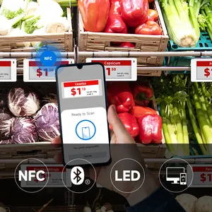 Minew DS029 Slim NFC 2.9 polegada Preço Etiqueta Eletrônica de Prateleira ESL Digital BLE Eink Etiquetas Eletrônicas para Supermercado Prateleiras