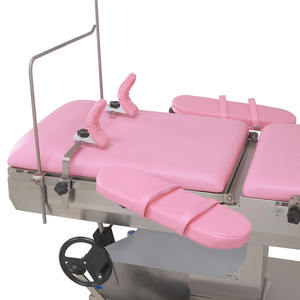 Lit d'accouchement manuel en acier inoxydable pour gynécologie, obstétrique et accouchement - Product Image 6