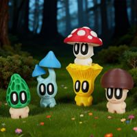 Vashine Ensemble de figurines champignons de dessin animé imprimées en 3D pour enfants, matériaux PLA écologiques, collection de figurines pour enfants, jouets champignons imprimés en 3D