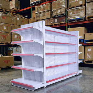 Estantes de Exhibición Multifuncionales de Doble Cara de 50 kg y 5 Niveles, Hechos de Material Metálico para Uso en Tiendas y Supermercados - Product Image 1