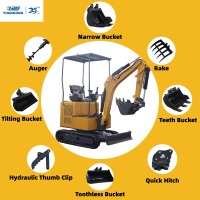 Nouvelle Arrivée Promotionnelle Mini-Excavatrice 1 Tonne Koop 192F Moteur Diesel Euro V pour Projets de Jardinage, Verger et Agriculture