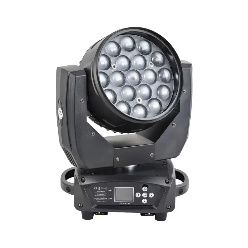 19pcs 15W RGBW 4 in 1 DJ Wash Lights Stage Equipment Led Zoom Moving Head Light For Night Clubs