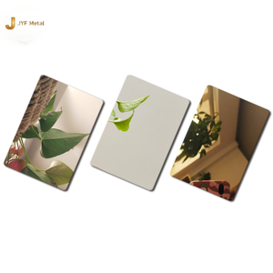 EX197 Hojas de Decoración Personalizadas Paredes de Oficina Brillante Oro Plata Espejo Hoja de Acero Inoxidable para Decoración de Hotel - Product Image 6