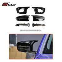 Coques de rétroviseurs en fibre de carbone noir brillant à trois branches pour BMW Série 3 2020-2022 G20 G28 - Série de modification en gros