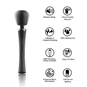 Weiblicher Masturbator Großer Leistungsstarker AV-<span class=keywords><strong>Vibrator</strong></span> 10 Geschwindigkeiten Wasserdicht Wiederaufladbar 0,5kg Sexspielzeug Vaginalmassagegerät für Frauen - Product Image 1