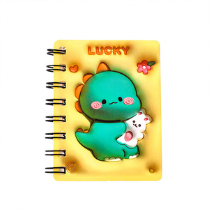 Carnet à spirale 3D créatif motif dessin animé, pour élèves de maternelle et primaire, design animal mignon, cadeau de papeterie pour enfants - Product Image 5