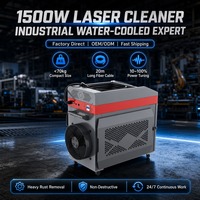 Machine de nettoyage au laser à fibre CW 1500W, refroidie par eau, portable, pour l'élimination de la rouille des métaux, équipement de nettoyage au laser portable