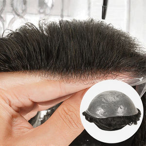ราคาขายส่ง พร้อมส่ง โบโนแฮร์ ทูพีสำหรับผู้ชาย ระบบเปลี่ยนผม  ผมแท้เรมี่ ความหนาแน่น 100% ลอนธรรมชาติ ฐานไหมบาง - Product Image 3