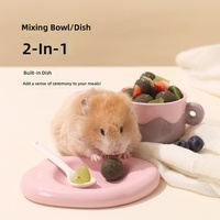 Bol en céramique pour hamster, bol mélangeur anti-renversement pour hamster syrien, écureuil, 3 couleurs, vente en gros