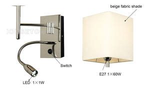 Zhongshan coperta di moda tessuto hotel E27 decor lato del letto luci oro HA CONDOTTO LA lampada <span class=keywords><strong>da</strong></span> <span class=keywords><strong>lettura</strong></span> <span class=keywords><strong>da</strong></span> <span class=keywords><strong>parete</strong></span> coperta moderna - Product Image 5