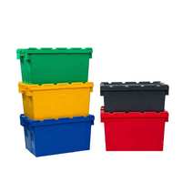 Caisses en plastique industrielles empilables de haute qualité, durables pour entrepôt, caisses en plastique robustes à vendre