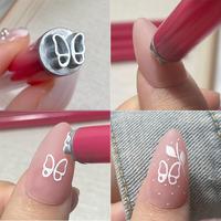 B1592 Ensemble de 6 stylos à tamponner pour nail art, outil professionnel de manucure, fournitures DIY pour nail art