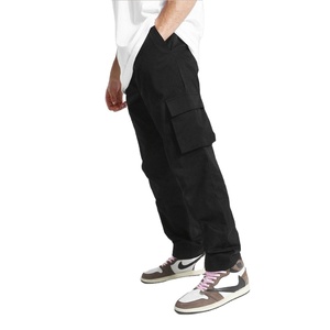 Pantalon Cargo Personnalisé Streetwear Kaki – Vente en Gros, Pantalon de Travail Utilitaire Décontracté Coupe Ample Multi-Poches en Coton - Product Image 3