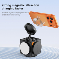 Chargeur de téléphone sans fil magnétique 3 en 1, chargeur de voyage pliable rapide, station de charge pour téléphone, écouteurs, montre connectée
