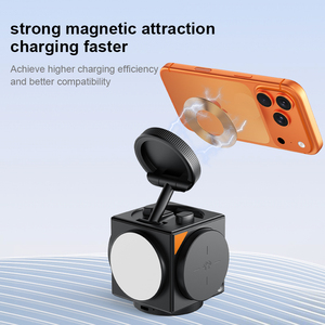 <span class=keywords><strong>Chargeur</strong></span> de téléphone <span class=keywords><strong>sans</strong></span> <span class=keywords><strong>fil</strong></span> magnétique 3 en 1, <span class=keywords><strong>chargeur</strong></span> de voyage pliable rapide, station de charge pour téléphone, écouteurs, montre connectée - Product Image 6